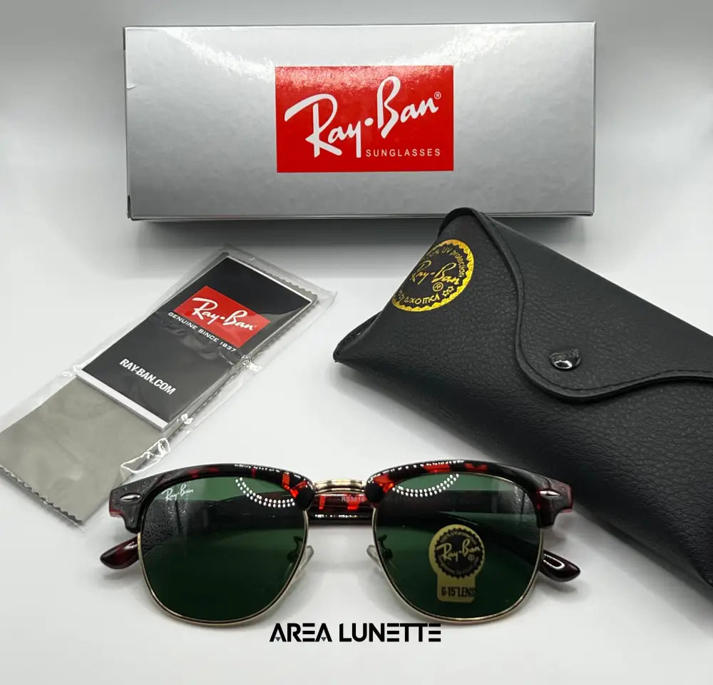 Lunettes RAYBAN CLUBMASTER VERT RB-1005 Boîte de marque