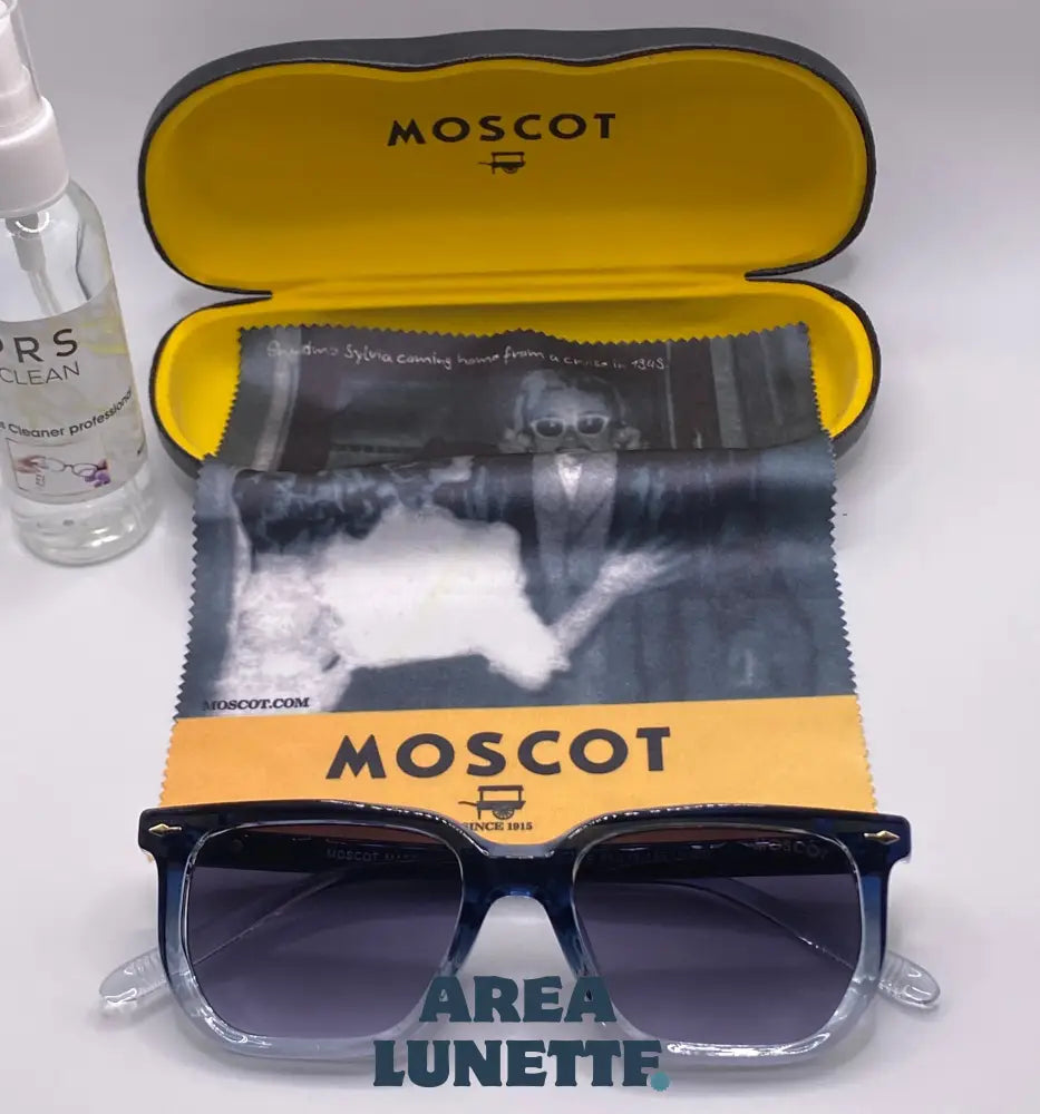 Lunettes MOSCOT BLEU-TRANSPARENT MS-1017 Boîte de marque