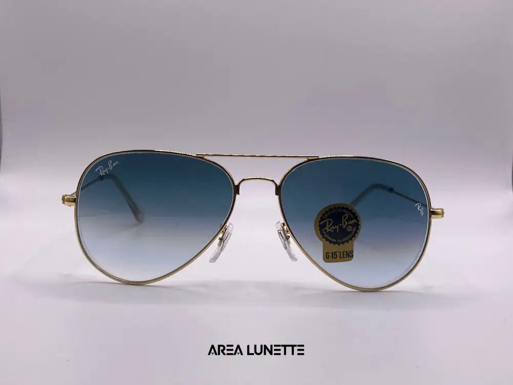 Lunettes RAYBAN AVIATOR BLEU & DORÉ RB-1052