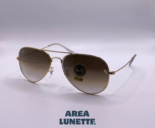Lunettes RAYBAN AVIATOR DORÉ RB-1053 Packaging normale