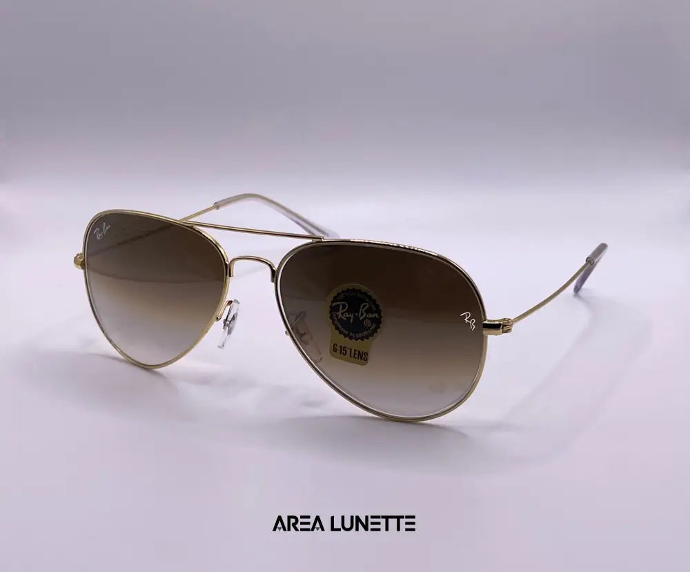 Lunettes RAYBAN AVIATOR DORÉ RB-1053 Packaging normale