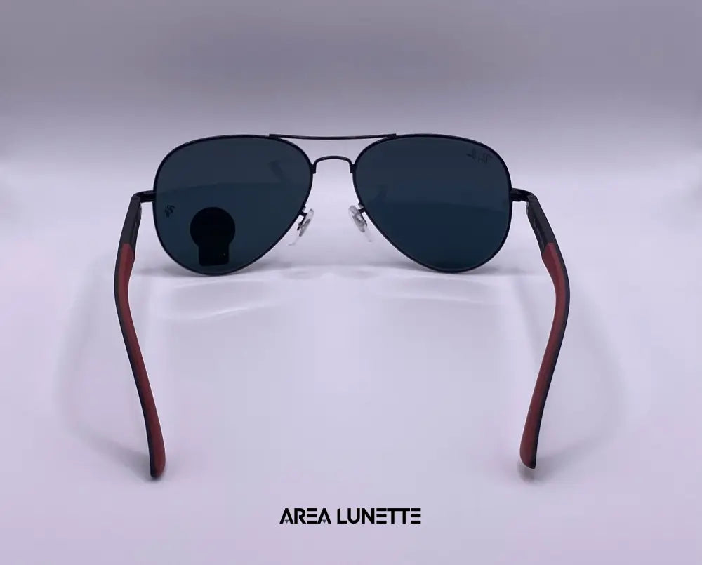 Lunettes RAYBAN AVIATOR NOIR & ROUGE RB-1057